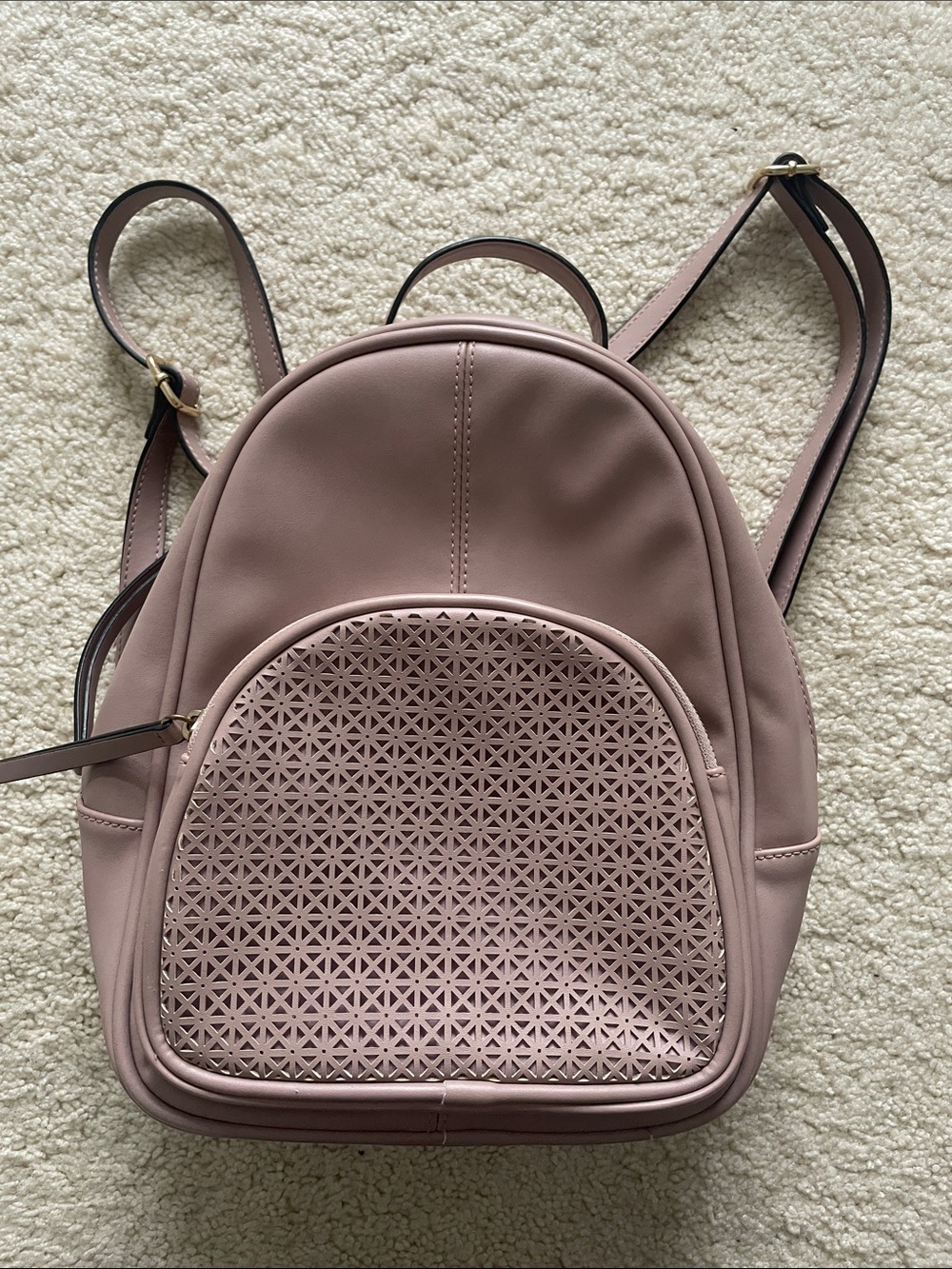 Call It Spring Dusty Pink Laser-Cut Mini Backpack